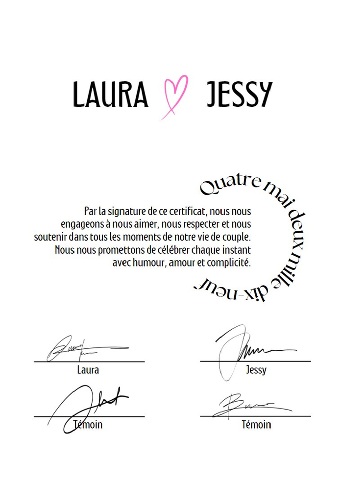 Certificat Option A — Date circulaire